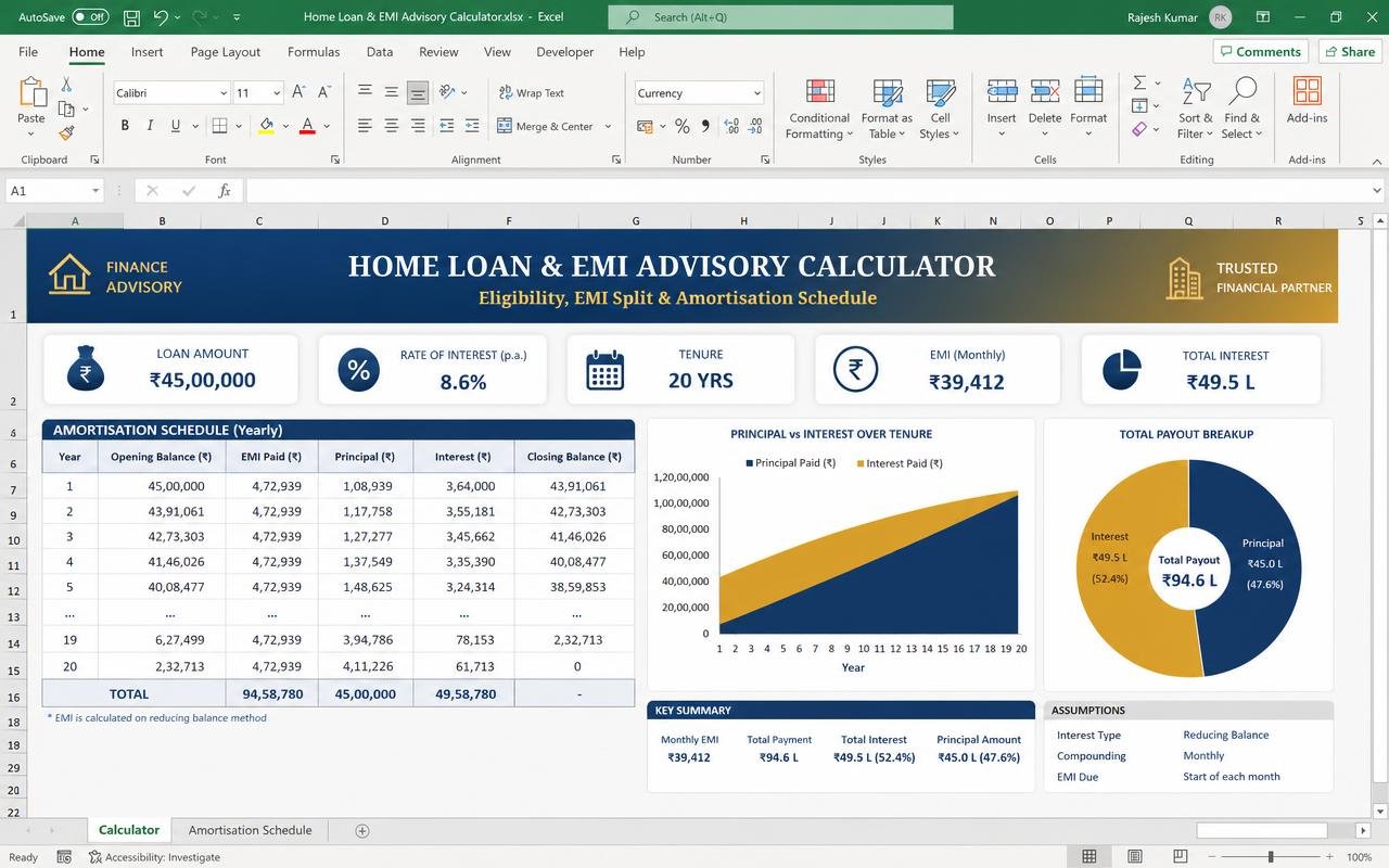 Home Loan & EMI Calculator